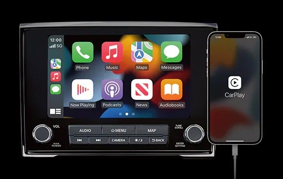 Stay connected with a standard 8" touch-screen display 2023 Nissan Titan | Landers McLarty Nissan Huntsville in Huntsville AL