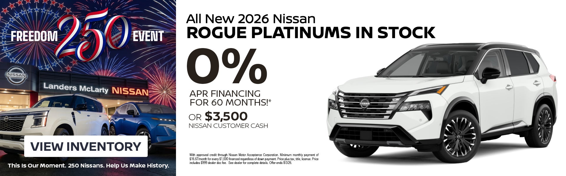 New 2026 Nissan Rogue Platinums