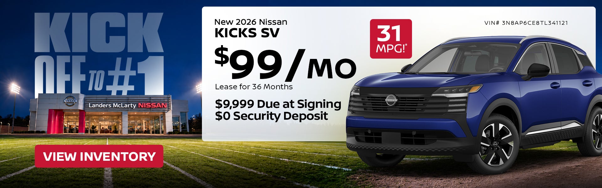 New 2026 Nissan KICKS SV