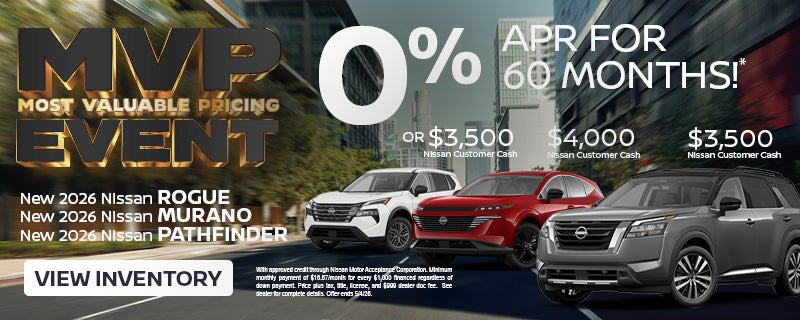 New 2026 Nissan ROGUE, MURANO, PATHFINDER