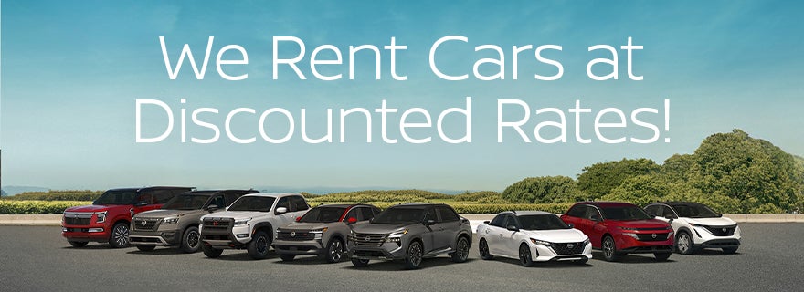 We rent cars at discounted rates!