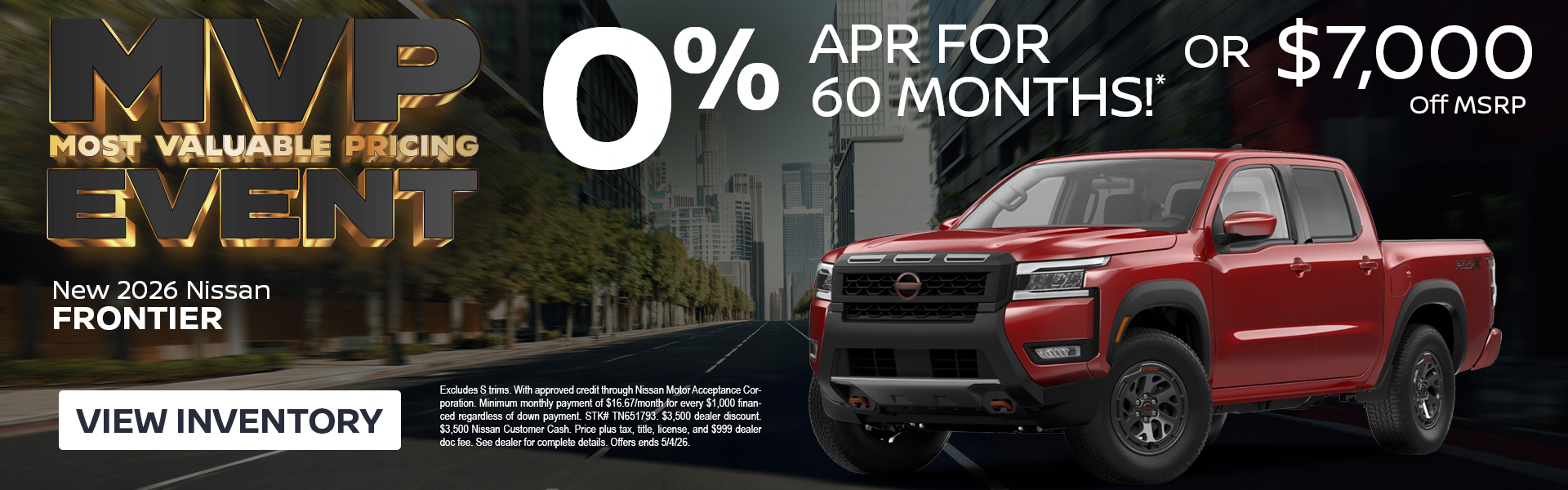 New 2026 Nissan Frontier