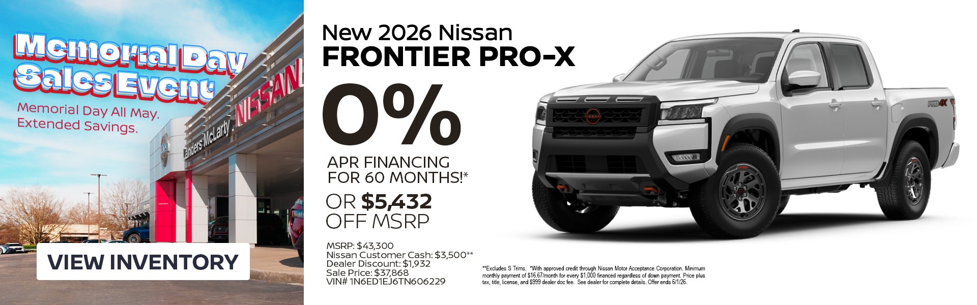 New 2026 Nissan FrontierPro-X