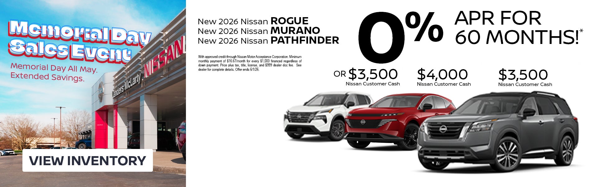0% APR for 60 Months