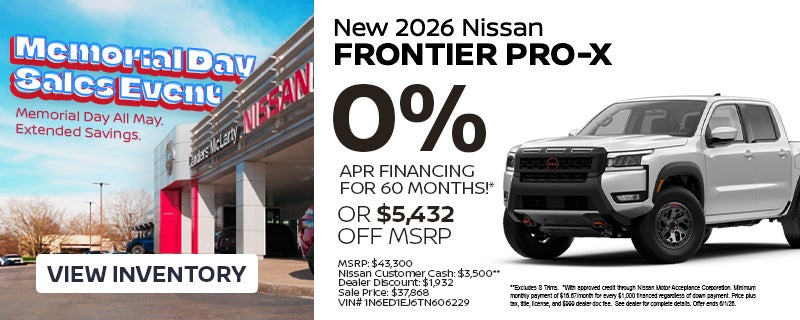 New 2026 Nissan FrontierPro-X