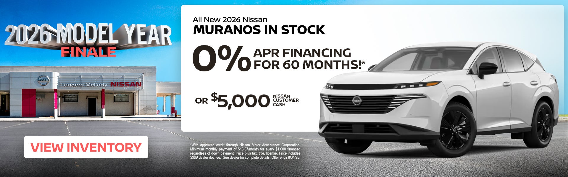 0% APR Financing for 60 Months 